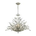 Elk Lighting Mullica 6-Light Chandelier in Aged Silver with Crystal 33184/6